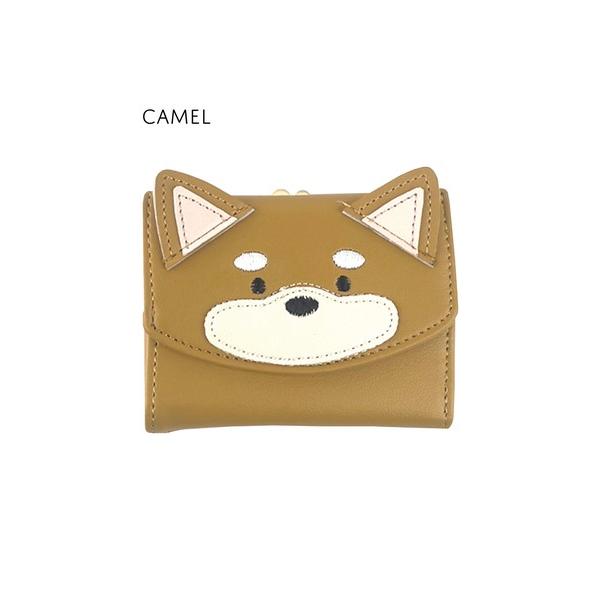 柴犬デザインがま口財布 Sunny Side（サニーサイド） 柴犬がま口 三つ折財布 コンパクト ミニ
