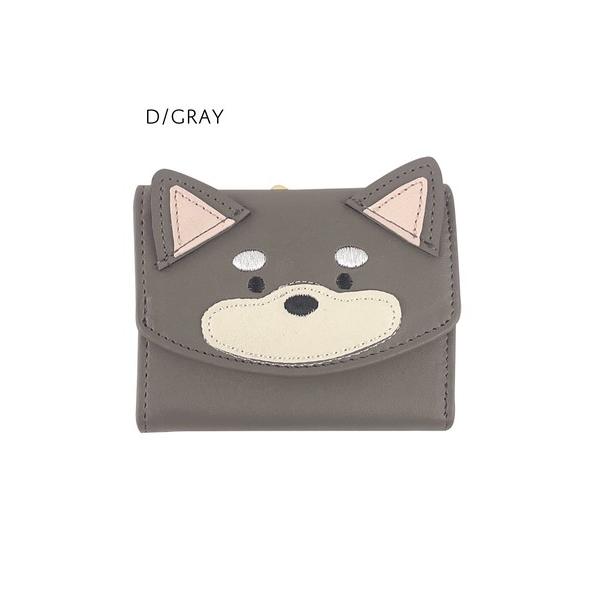 柴犬デザインがま口財布 Sunny Side（サニーサイド） 柴犬がま口 三つ折財布 コンパクト ミニ