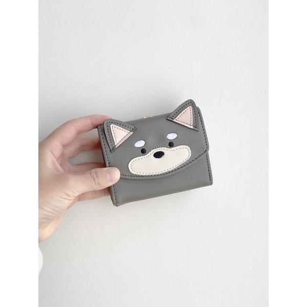 柴犬デザインがま口財布 Sunny Side（サニーサイド） 柴犬がま口 三つ折財布 コンパクト ミニ