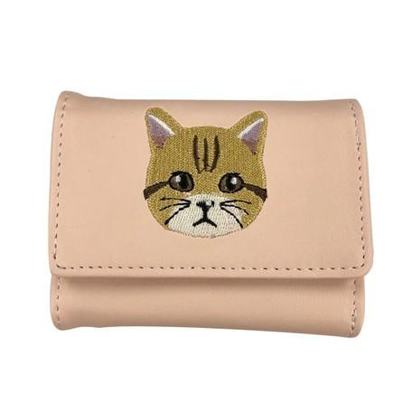 Sunny Side（サニーサイド） ネコ刺繍 がま口 3つ折り財布