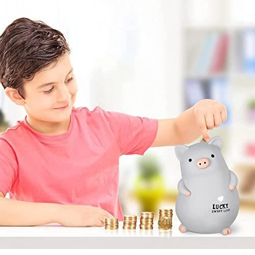 Larmtekグレイブタさん貯金箱 かわいいコインパーキング 高品質樹脂製 小銭貯金 生まれのブランドで