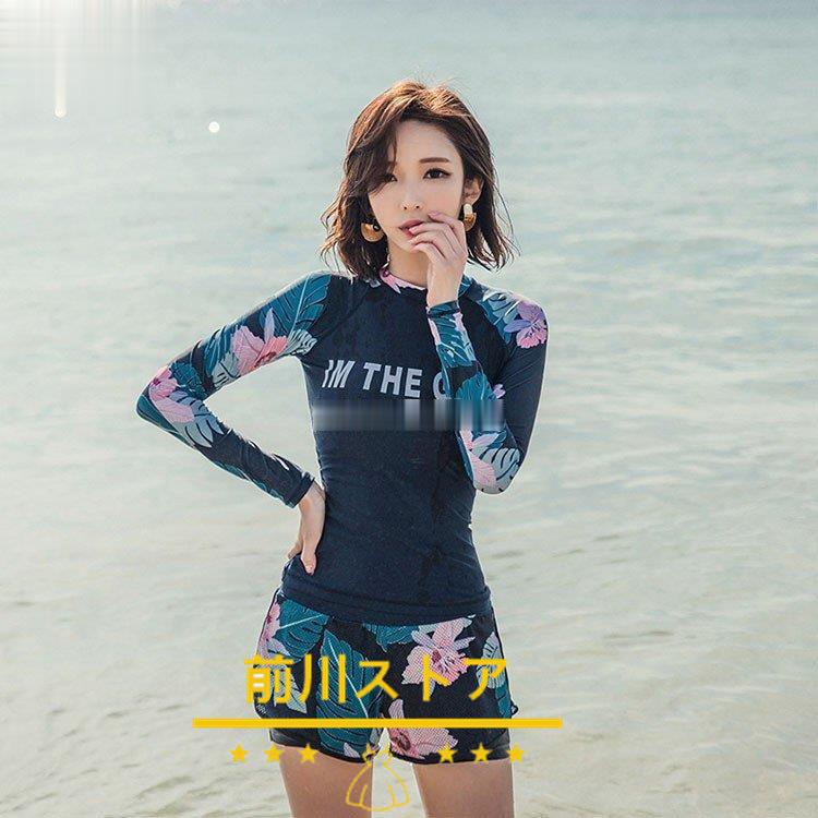 最適な価格 水着 レディース 上下セット水着 レディースビキニ 韓国風 40代 30代 長袖 半袖 オシャレ 日焼け対策 ラッシュガード フィットネス 2色 Bonnemawatersport Nl