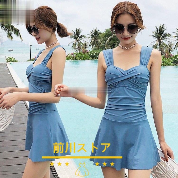 水着 レディース 体型カバー 水着ワンピース型 サロベット水着 黒フレア ショットパンツ 小胸バンドゥ 40代 オシャレ韓国風 スイムウェア ママ水着 学生 売れ筋アイテムラン