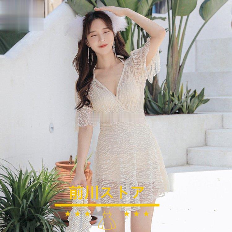 喜ばれる誕生日プレゼント 水着 レディース 体型カバー 水着ワンピース型 半袖 サロベット水着 黒レース ショットパンツ 小胸バンドゥ 40代 オシャレ韓国風 スイムウェア ママ水着 Karolinemedeiros Com Br