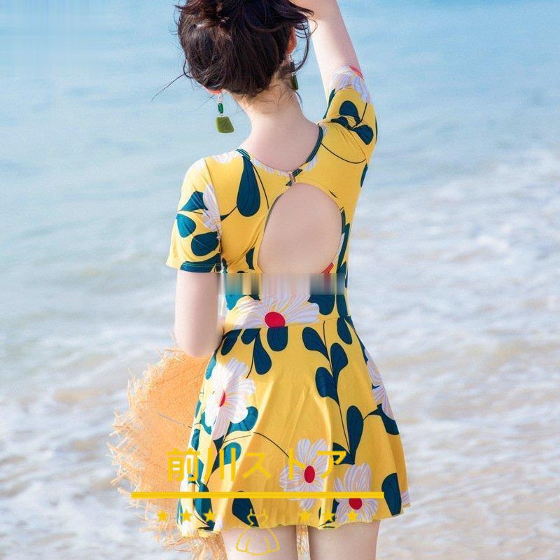 水着レディース 体型カバー 水着 ワンピース型 サロペット フリル 小胸バンドゥ 韓国風 40代 大きいサイズ 可愛い スイムウェア 温泉 ママ水着 超目玉