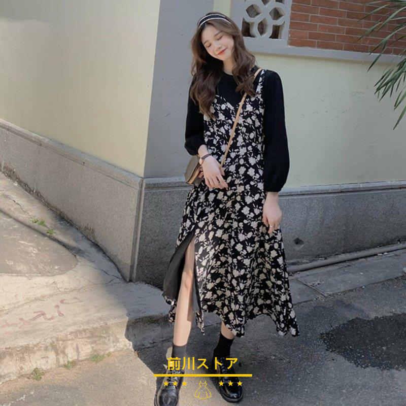 レディースファッション 22年5月新作下旬 ワンピース レディース30 40代 春夏 ワンピース きれいめ 膝丈 長袖 キャミワンピース シフォン 韓国風 オシャレ上品 着痩せ Vネックセクシー袖スリット新作 Seqh76rfat Www Kbdav Ac In