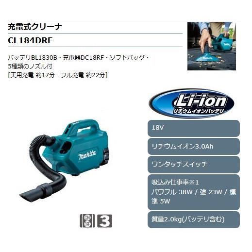 マキタ 18V充電式クリーナ CL184DRF covertina.com