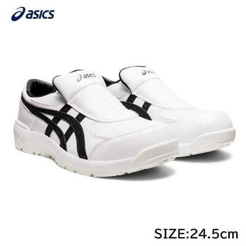 アシックス ウィンジョブＣＰ２１１・ＳＬＩＰーОＮ・ホワイト×ブラック・２４．５ＣＭ 1273A031.100-24.5