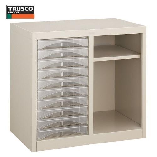 ＴＲＵＳＣＯ レターケース・Ａ４型・棚付コンビ・浅型引出し１０個 A4-S210T