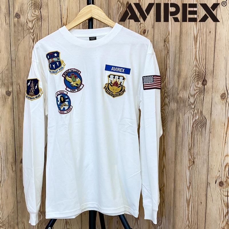 送料無料 AVIREX アヴィレックス N.Y. A.N.G PATCH ロングＴシャツ ロンT 長袖トップス 783-3230065 アビレックス メンズ ブランド ゆうパケ AVIREX（アヴィレックス） N.Y. A.N.G PATCH ロングTシャツ ロンT