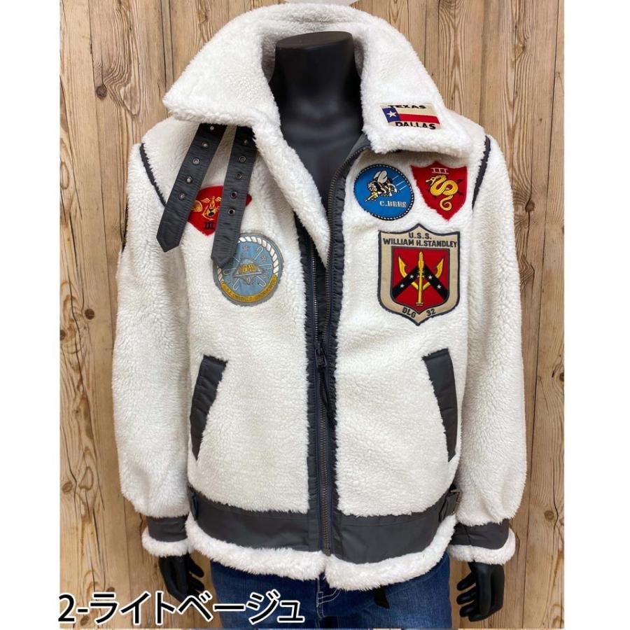 AVIREX B-3 Topgunボアフリースジャケット ワッペン ミリタリー AVIREX（アヴィレックス） アビレックス RETRO BOA B-3 TOPGUN ボア