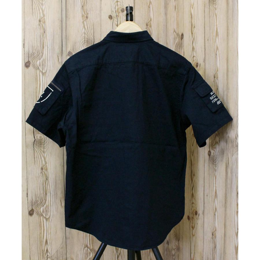 ★AVIREX ☆アヴィレックス 正規新品 ミリタリー半袖シャツ M AVIREX アヴィレックス ミリタリー 半袖シャツ カーキ sizeM