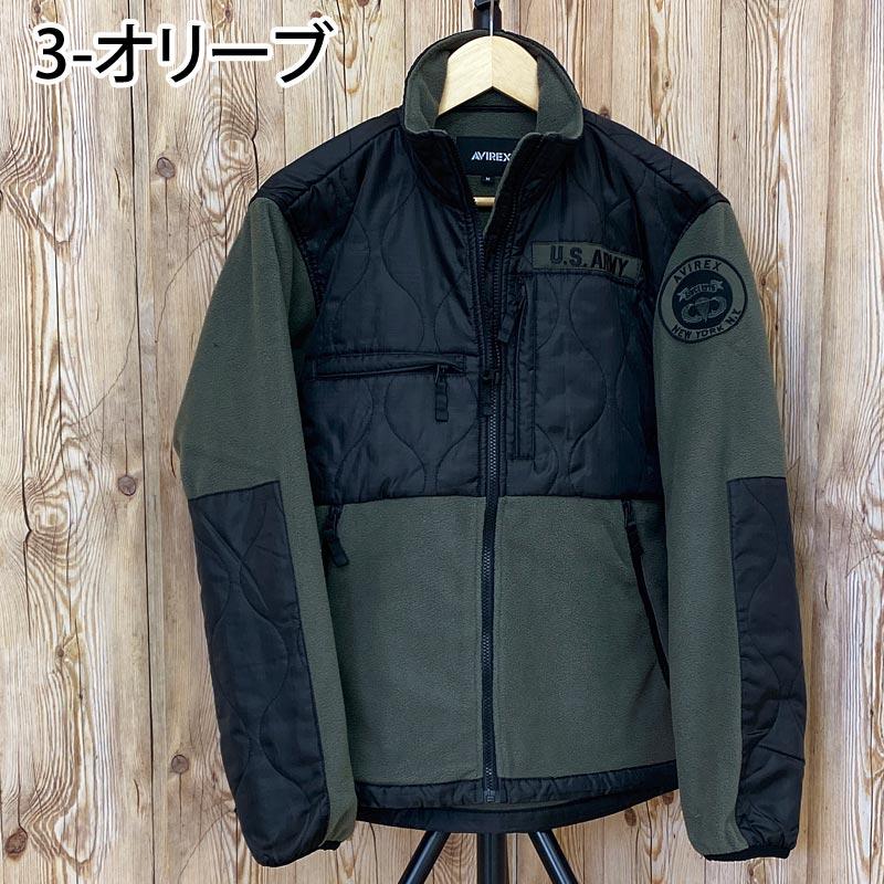 AVIREX アビレックス アヴィレックス QUILT COMBI FLEECE JACKET ジップアップジャケット キルトジャケット ミリタリー M-65 アウター ブルゾン 秋冬｜maestoso｜17