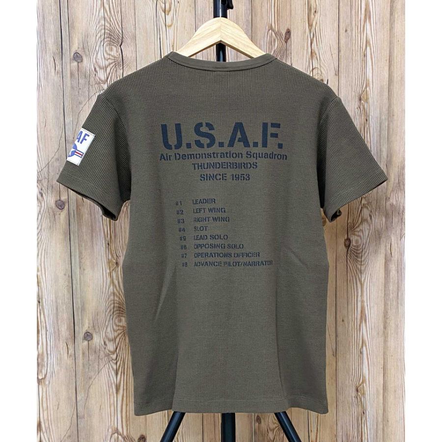 AVIREX アヴィレックス WAFFLE USAF 半袖Tシャツ トップス メンズブランド｜maestoso｜15