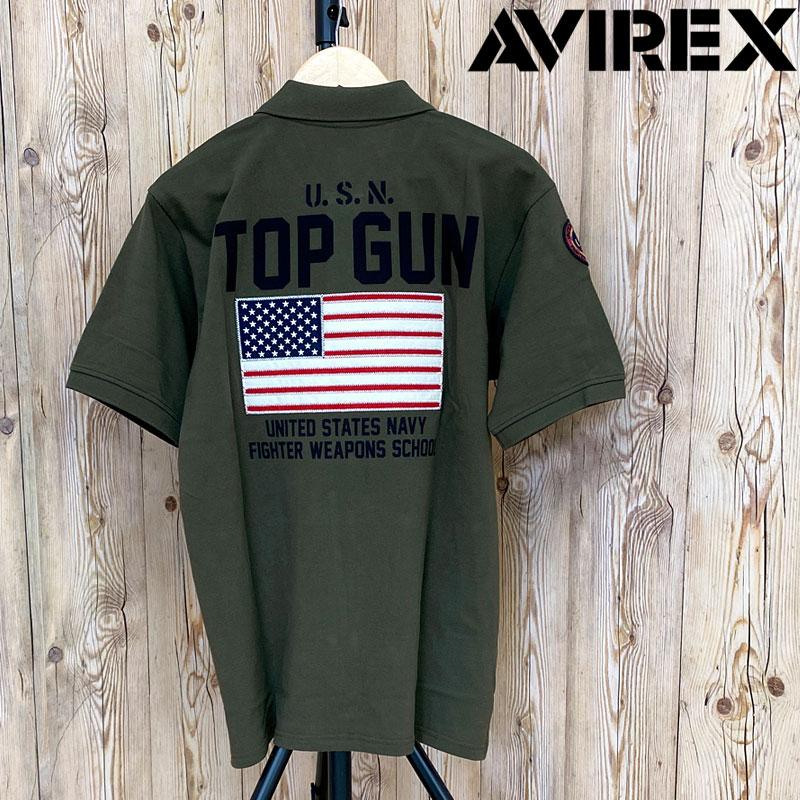 AVIREX（アヴィレックス） FLAG TOPGUN 半袖ポロシャツ トップガン 