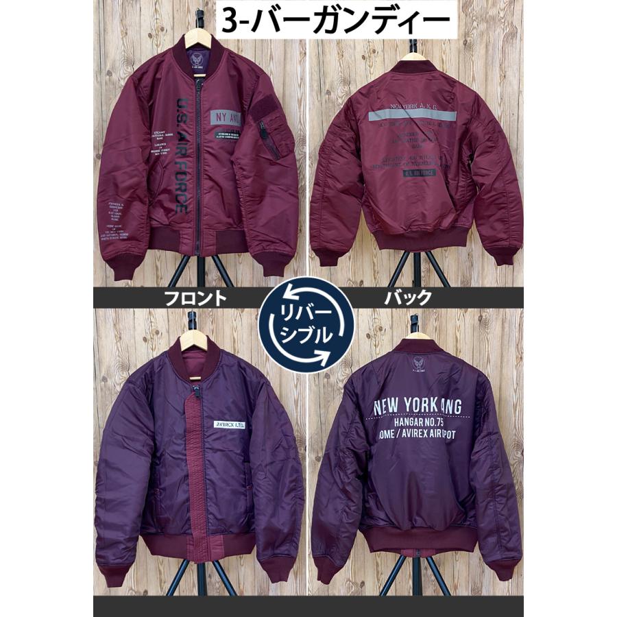 AVIREX MA-1ジャケット made in USA リバーシブル AVIREX アヴィレックス MA1 -REFLECT STENCIL-リバーシブル
