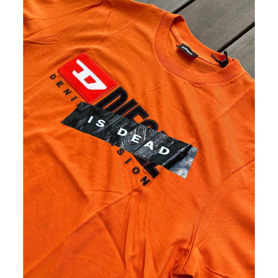 DIESEL ディーゼル ワッペンロゴ刺繍 クルーネック 半袖 Tシャツ