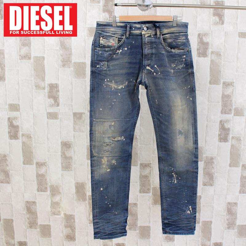 Diesel ディーゼル デニム メンズ Jogg Jeans ストレッチ ダメージ リペア ペイント ジョグデニム ジーンズ スリム スウェットデニム Thommer 0870x Ds Bottoms 111 Maestoso Maestoso 通販 Yahoo ショッピング