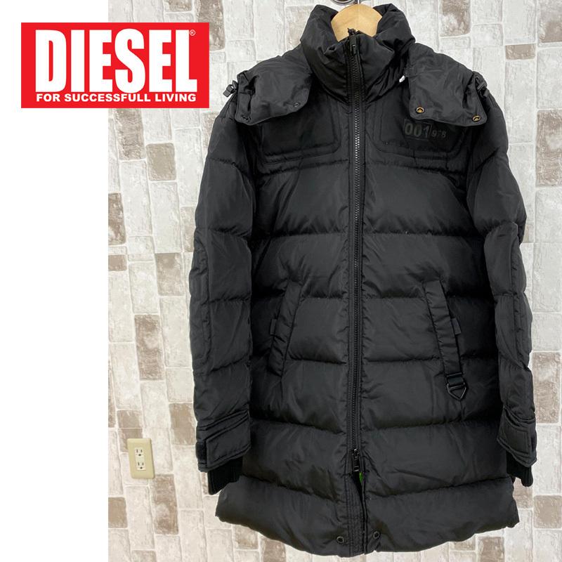 DIESEL ディーゼル メンズ コート ダウンコート ダウンジャケット アウター ロングコート バックプリント ロゴ 2WAY W-RUSSELL-LONG 男女兼用 ユニセックス｜maestoso