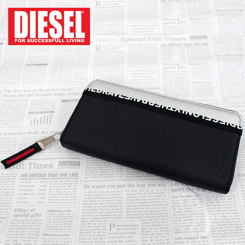 DIESEL（ディーゼル） 財布 L字 ウォレット ラウンドファスナー 長財布 