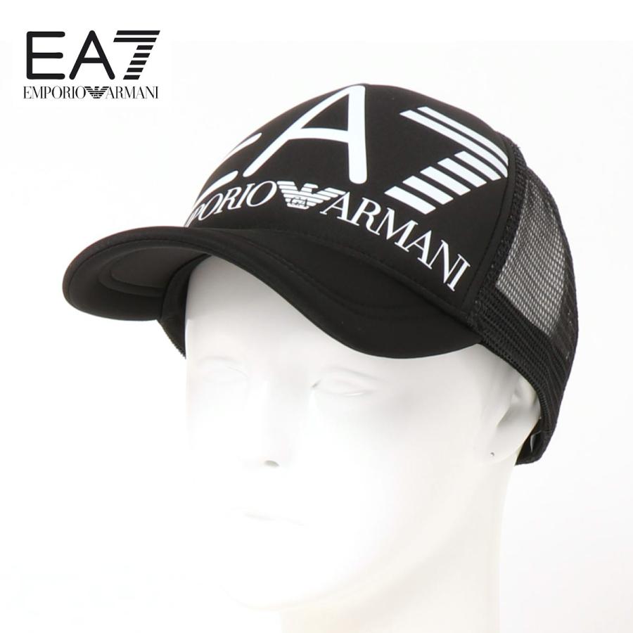 EMPORIO ARMANI EA7 エンポリオ アルマーニ TRAIN LOGO SERIES ベースボール メッシュキャップ 帽子 メンズ