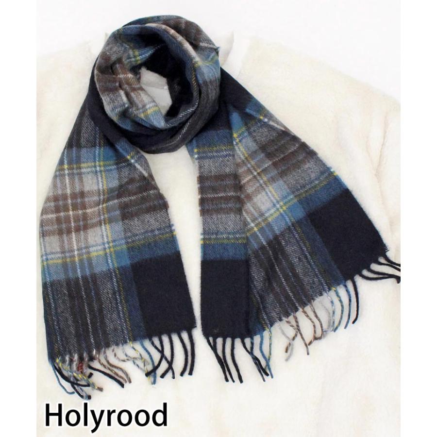 Joshua Ellis ジョシュアエリス 無地 チェック カシミヤマフラー