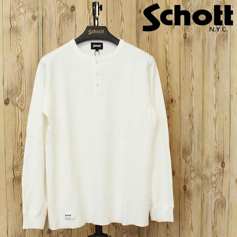 Schott N.Y.C（ショット） Schott HONEYCOMB WAFFLE HENRY NACK T