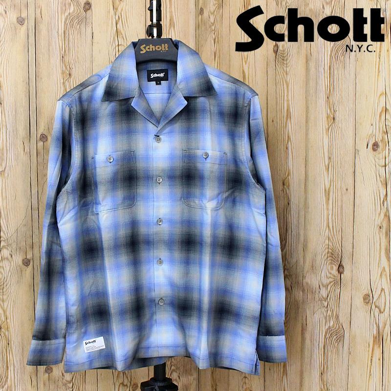 Schott N.Y.C（ショット） Schott OMBRE CHECK SHIRT 782-6120001
