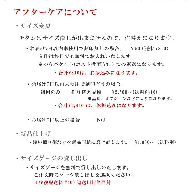 チタンリング　2本セット ペア、マリッジリング 結婚指輪 製造販売 彫刻無料　TIRF03P｜maestrokan｜10