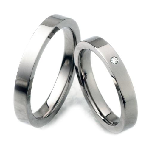 チタンリング　2本セット ペア、マリッジリング 結婚指輪 製造販売 彫刻無料　TIRF03PD｜maestrokan