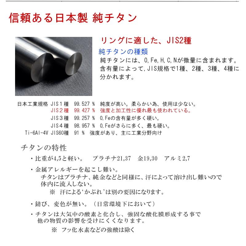 チタンリング　ペア　マリッジリング（結婚指輪）2本セット コンピューター彫刻無料　TIRRL03Pの画像