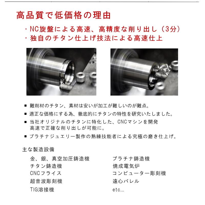 チタンリング　ペア　マリッジリング（結婚指輪）2本セット コンピューター彫刻無料　TIRRL03Pの画像