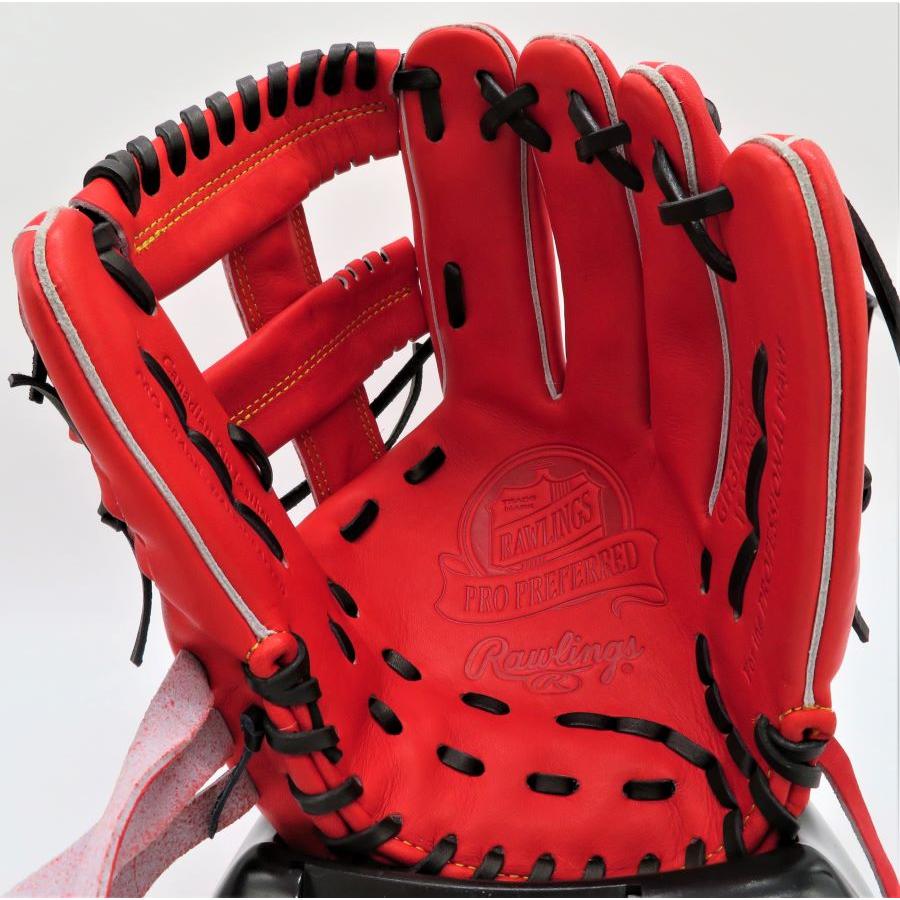 硬式グラブ ローリングス Rawlings プロプリファード RGGC限定取扱品 しっかり掴む内野手用 グラブサイズ11.5インチ GH3PRCK4 Rオレンジ｜maesupo｜03