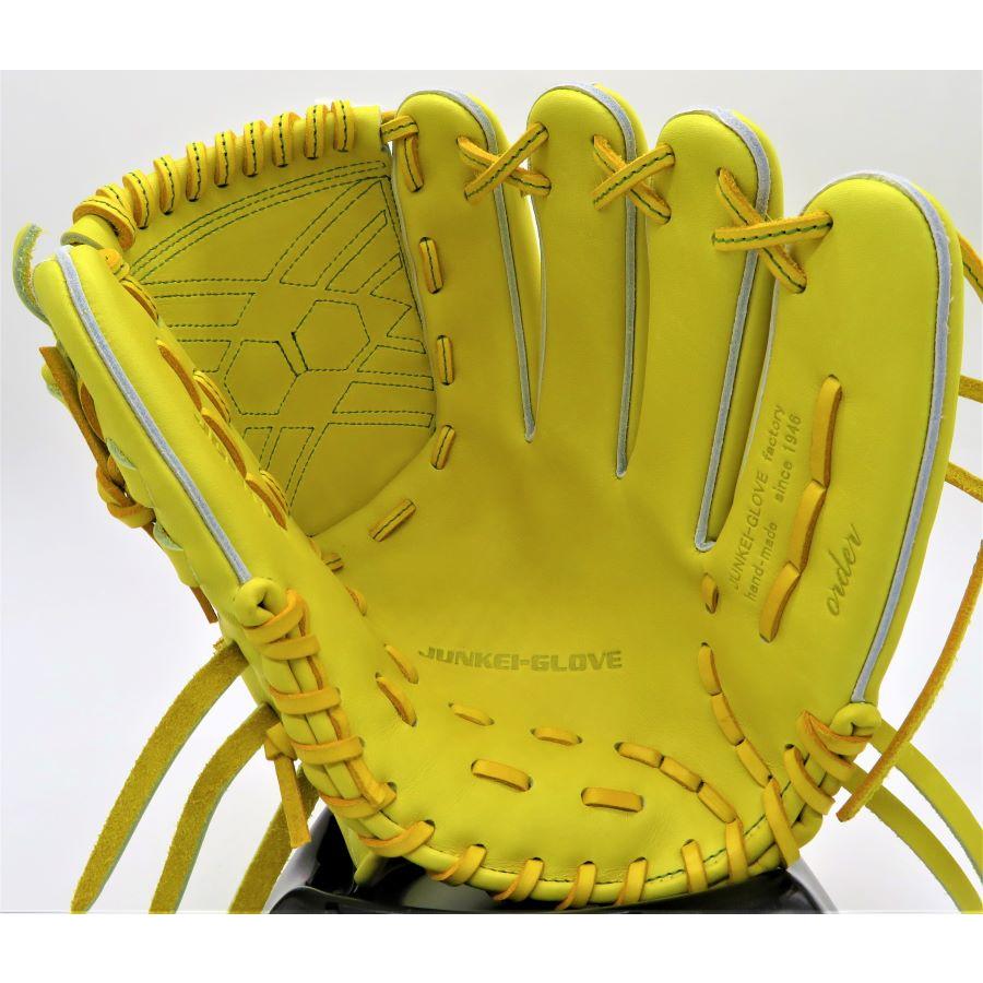 JUNKEI-GLOVE ファーストミット　イエロー ファーストミットを追え！】ジュンケイグラブの唯一のミットJG