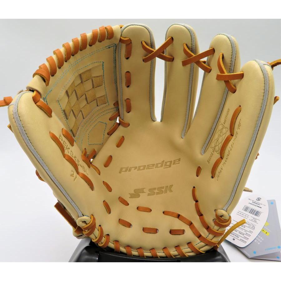 限定硬式グローブ エスエスケイ(SSK) プロエッジ(Proedge)シリーズ 内野手用(ウェブドウェブII搭載) PEK3456L21 キャメル/タン紐(高校野球対応) 右投げ用 