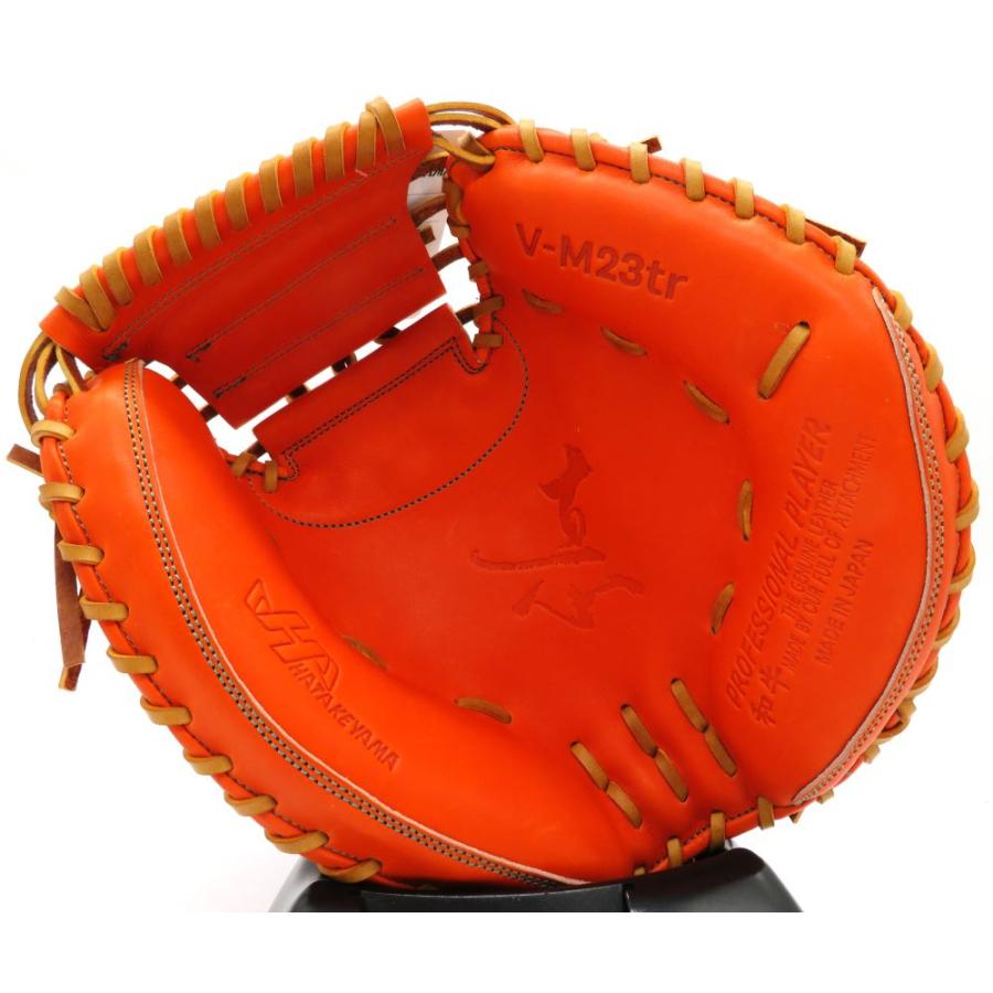 ハタケヤマ　硬式用キャッチャーミット　M23（伏見寅威選手モデル）型付け済み 楽天市場】ハタケヤマ 硬式 キャッチャーミット 伏見モデル M23