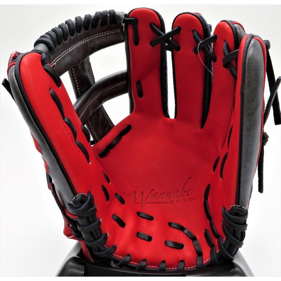 軟式グラブ ウイルソン Wilson ワナビーヒーロー Wannabe Hero DUALシリーズ 内野手用 D5型 WBW100631  Eオレンジ/ネイビースーパースネークスキン