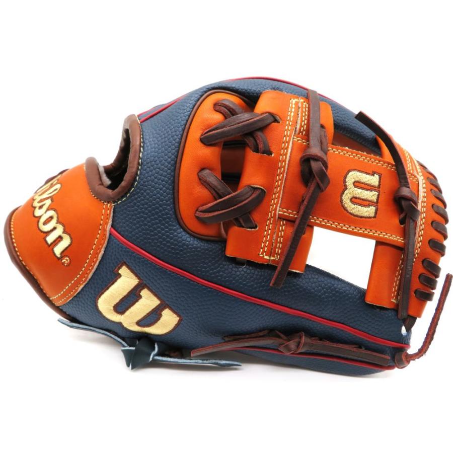 Wilson 軟式内野手用グローブ 86型ネイビー/オレンジ