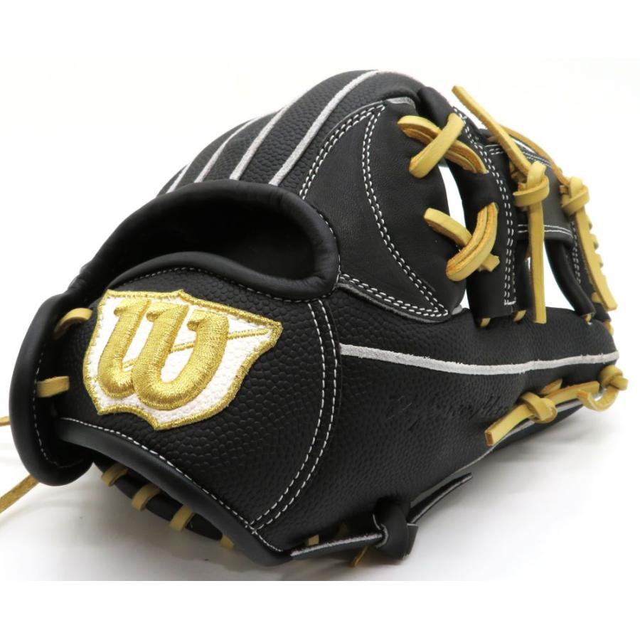 ジュニア用 グラブ ウイルソン Wilson D-Max オールラウンド用 7J型 WBW103896 RDL7JH 小指2本入れ対応 ブラックSS ブロンド紐 グラブサイズ 11インチ 右投げ用 | Wilson