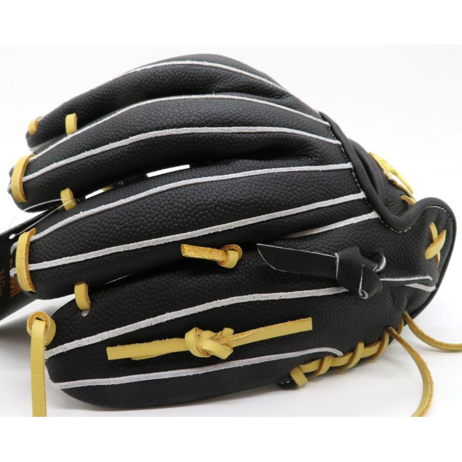ジュニア用 グラブ ウイルソン Wilson D-Max オールラウンド用 7J型 WBW103896 RDL7JH 小指2本入れ対応 ブラックSS ブロンド紐 グラブサイズ 11インチ 右投げ用 | Wilson | 02