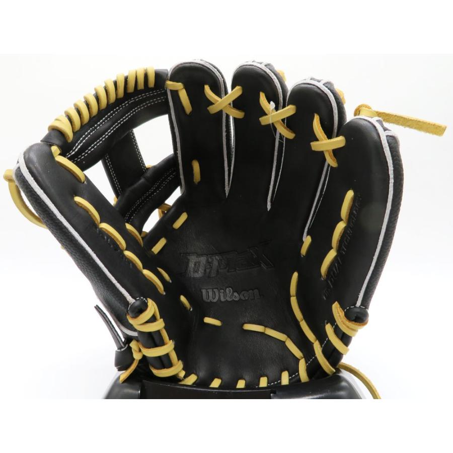 ジュニア用 グラブ ウイルソン Wilson D-Max オールラウンド用 7J型 WBW103896 RDL7JH 小指2本入れ対応 ブラックSS ブロンド紐 グラブサイズ 11インチ 右投げ用 | Wilson | 03