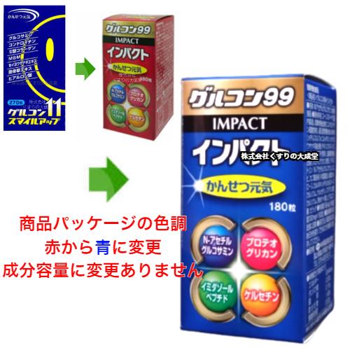 グルコン99 インパクト 180粒 8個 旧 グルコン11 中央薬品 バイタルファーム 商品パッケージの色調（赤から青）のみ変更 成分容量に変更ありません_4