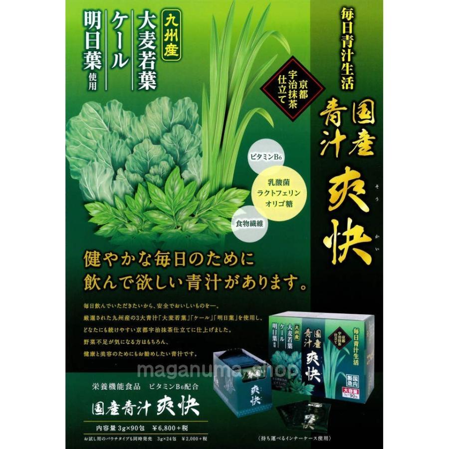 国産青汁 爽快 90包 6個 大協薬品 栄養機能食品 ビタミンB6 青汁_1