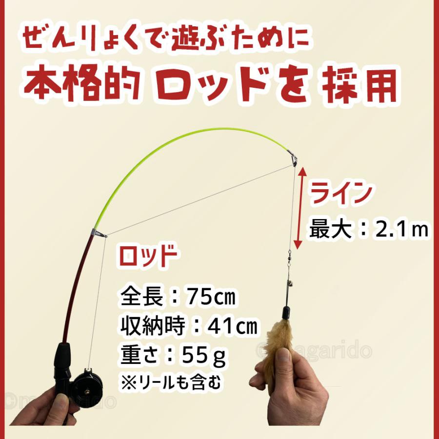 まがり堂 キャスティングが楽しめる 猫じゃらし 釣り竿型 リール付き 送料無料 おすすめ 人気 猫 ねこ キャット ペット グッズ おもちゃ 用品 Wb まがり堂 通販 Yahoo ショッピング
