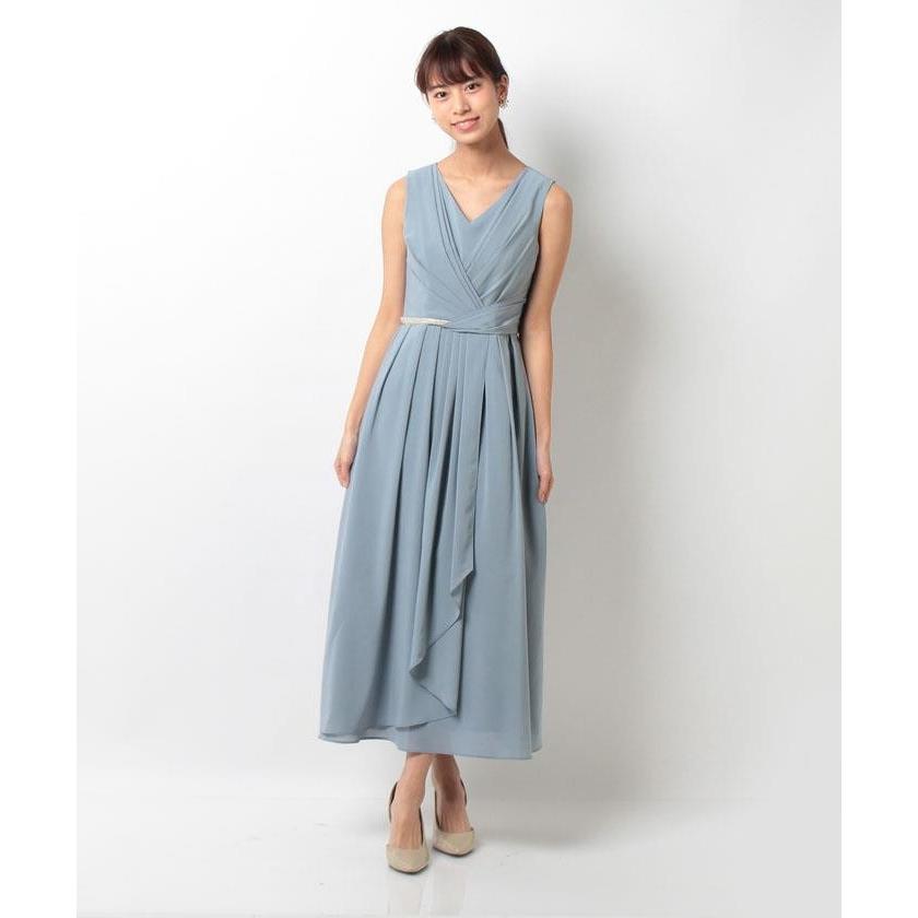 にならない カシュクール風セミロングワンピース 通販 Paypayモール Magaseek Paypayモール店 バスト