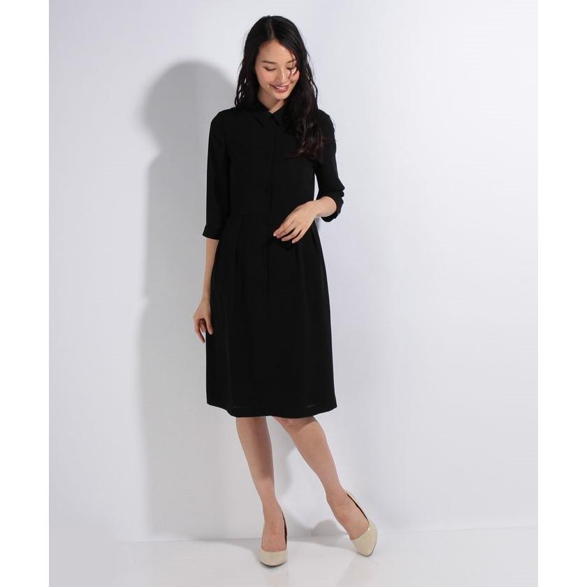 格安 ブラックギャラリー 夏物 サマーブラックフォーマル 喪服 礼服 葬式 卒業式 ウォッシャブル対応 シャツ風ベルト付きサマーフォーマルワンピース Magaseek Paypayモール店 通販 Paypayモール Sale 公式通販 Www Yalaphone Com