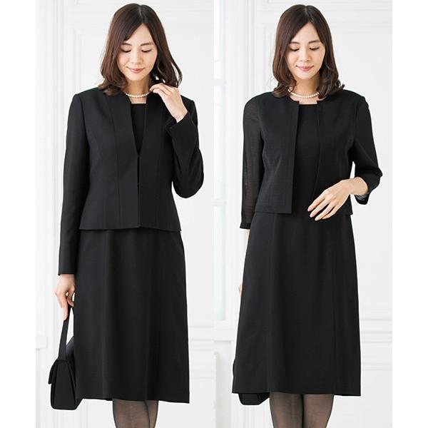 正規品 フォルムフォルマ オールシーズン 喪服 礼服 冠婚葬祭 ノーカラージャケット 前開きセミフレアワンピース セットアップスーツ 大注目 Teslaimagem Com Br