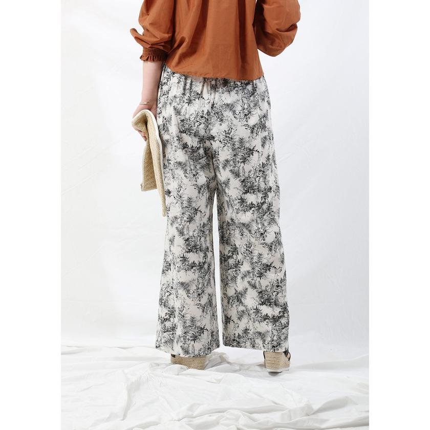 カラー ボタニカル柄ワイドパンツ 通販 Paypayモール Magaseek Paypayモール店 トップスも