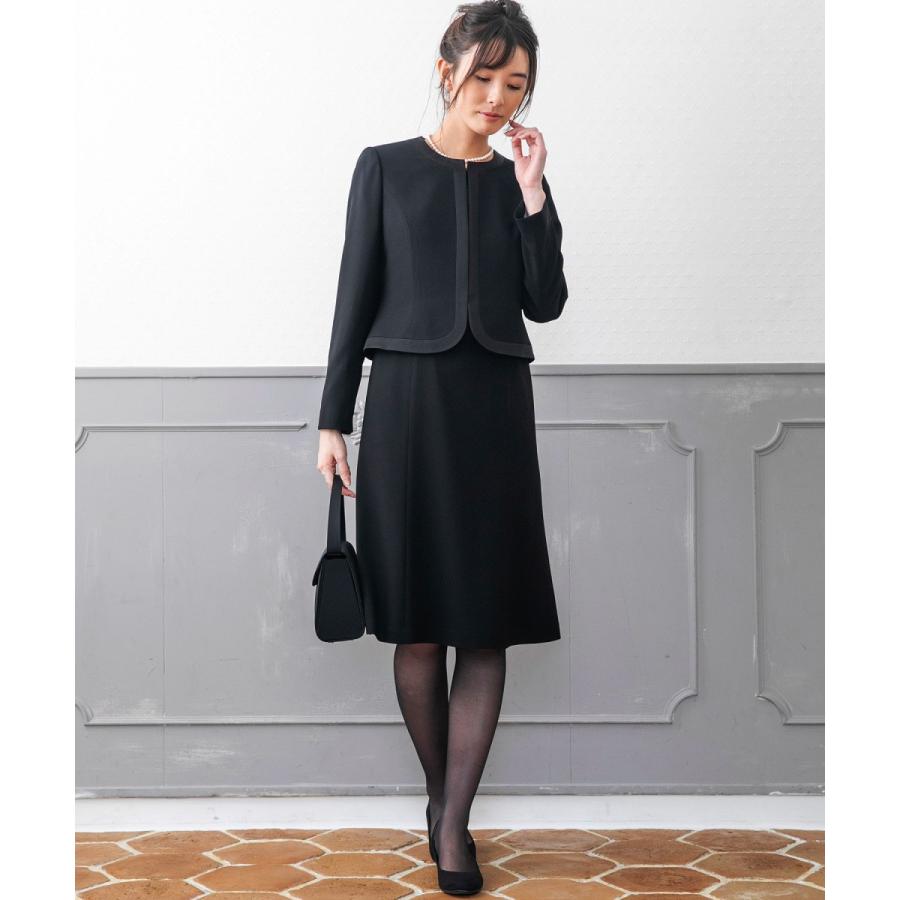 フォルムフォルマ 喪服 礼服 冠婚葬祭 ノーカラージャケット 前開きセミフレアワンピース セットアップスーツ Magaseek Paypayモール店 通販 Paypayモール