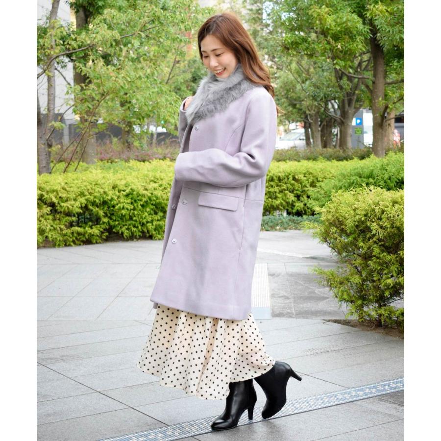 バスト ノーカラーマフラー付きコート 通販 Paypayモール Magaseek Paypayモール店 ュガー